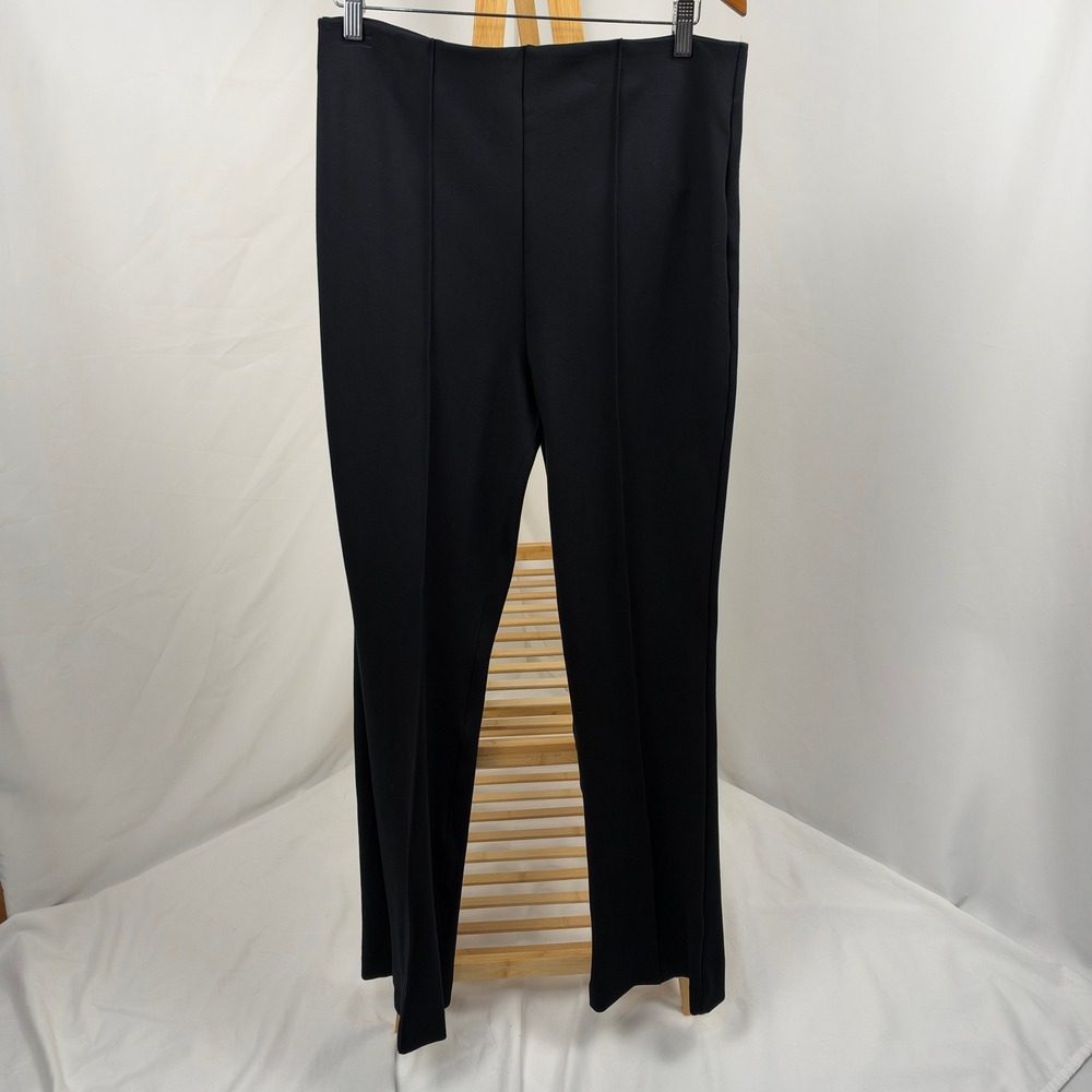Spanx Perfect Fit Ponte Micro Flare Pant Women XL Tall Black 20792T